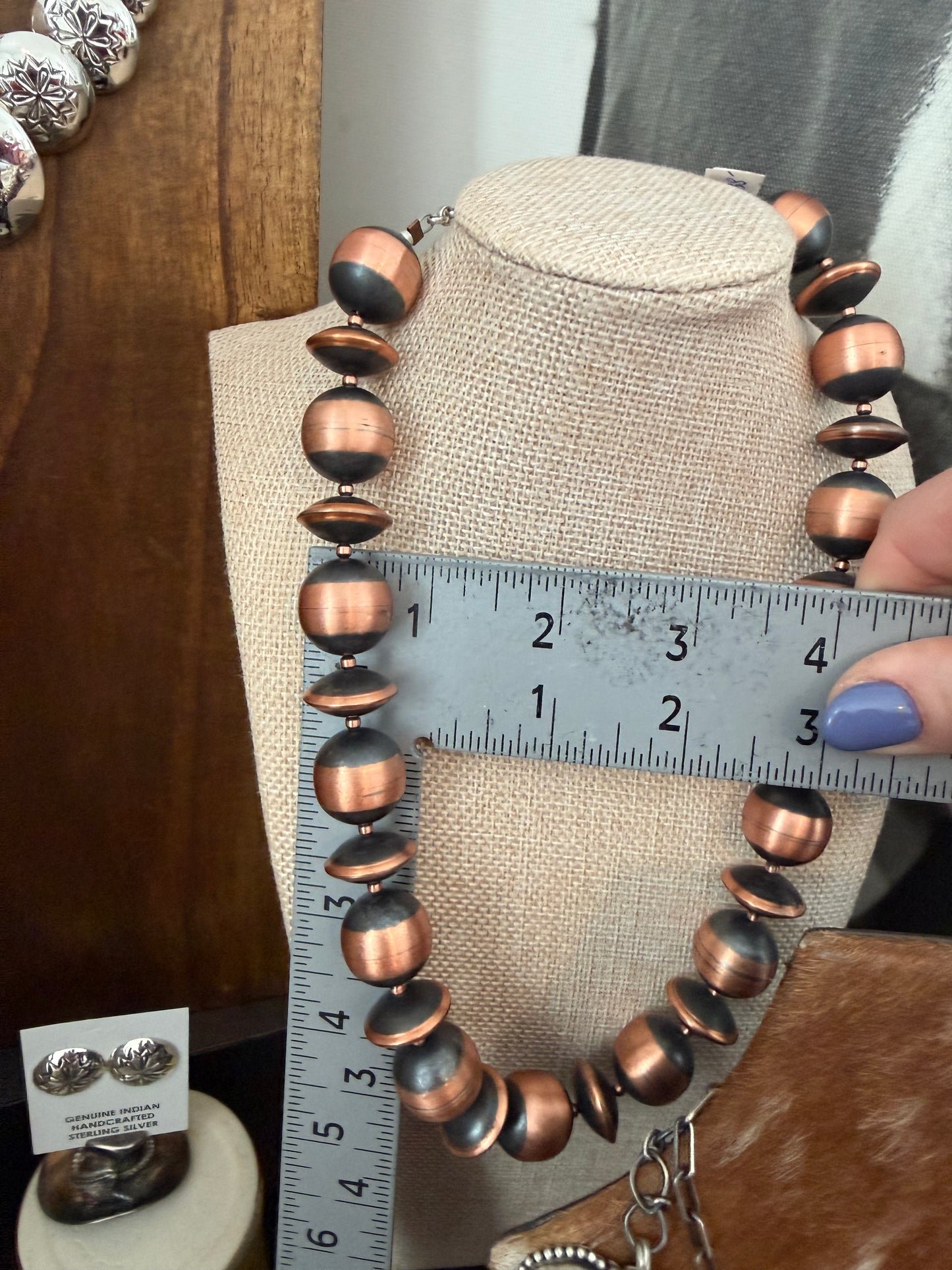 Navajo Strung Large Copper pearls